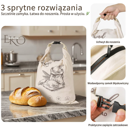 BROTTO EKOLOGICZNA WOSKOWANA TORBA NA CHLEB